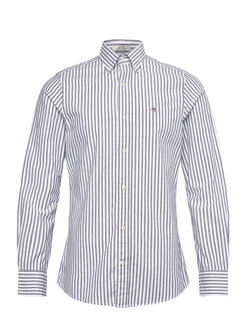 Slim Oxford Stretch Stripe Shirt GANT Grey