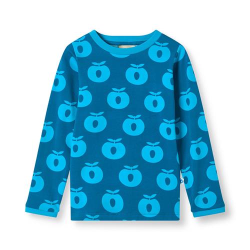 Småfolk Elstar Langærmet Top Med Æbler Blå Vivid Blue  Vivid blue-5-6 Y  Blå  5-6 år  mand