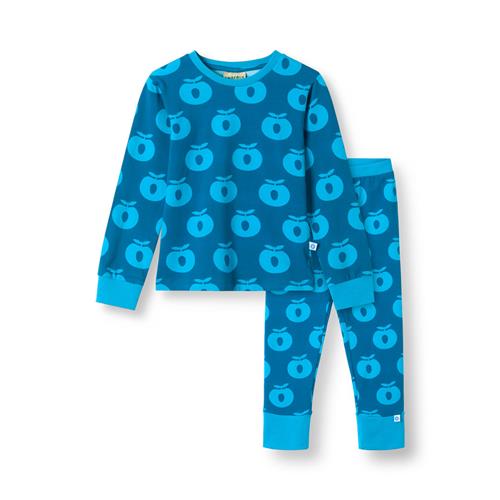 Småfolk Jubilee Nattøjssæt Med Æbler Blå Vivid Blue  Vivid blue-2-3 Y  Blå  2-3 år  mand