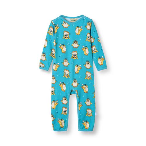 Småfolk Elstar Langærmet Babydragt Med Cirkuspingviner Blå Petit Four  Petit Four-68 cm  Blå  68 cm  mand
