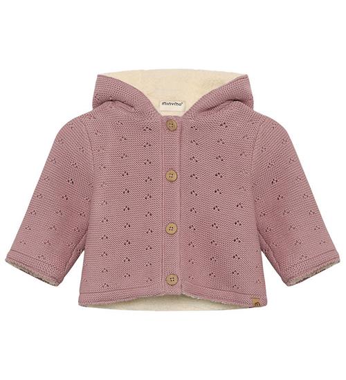 Minymo Cardigan m. Teddy - Woodrose
