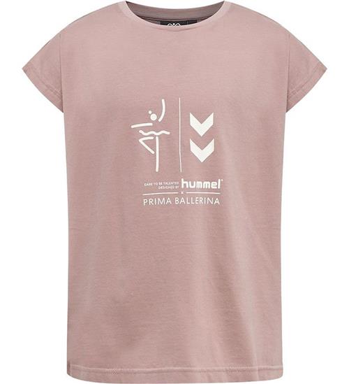 Se Hummel T-shirt - hmlPrima Bee - Woodrose ved KidsWorld