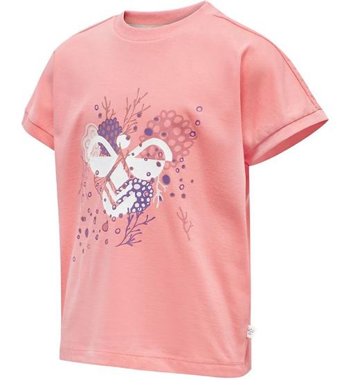Hummel T-shirt - hmlAtlantis - Koral m. Print