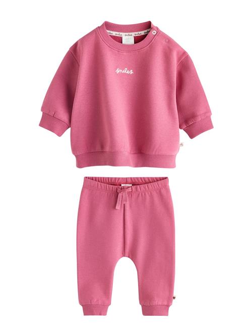 Next Joggingdragt  neonlilla / hvid