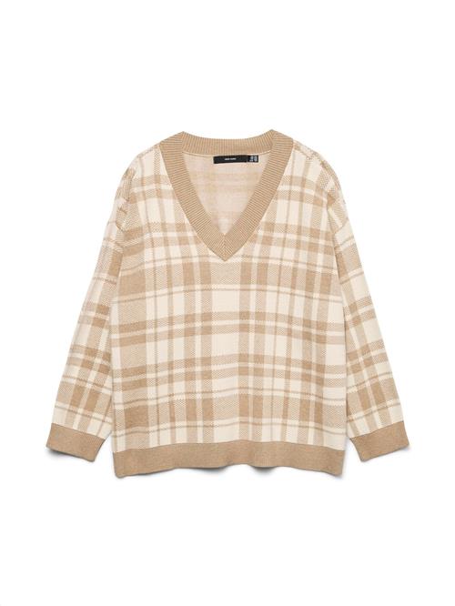Vero Moda Curve Pullover 'VMCGOLD'  beige / brun