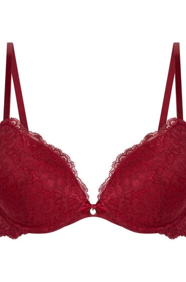Hunkemöller Formstøbt pushup-bøjle-bh Marine rød