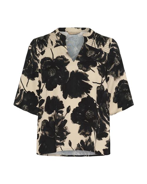 CULTURE Bluse 'CUrachel Elitha'  elfenben / sort