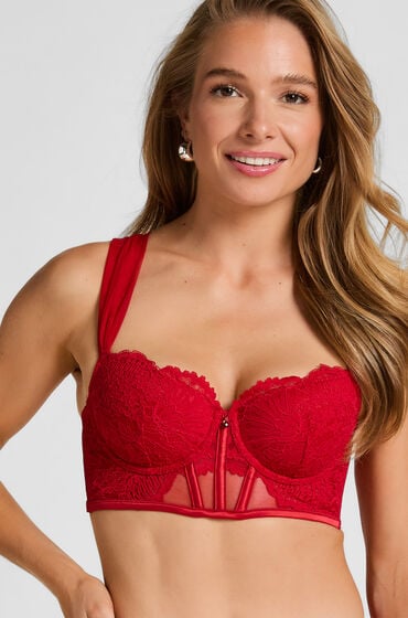 Hunkemöller Withney formstøbt longline-bøjle-bh rød