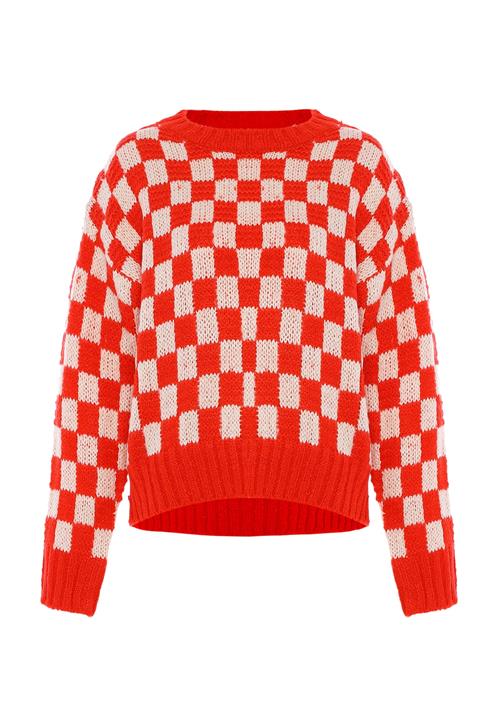 Sookie Pullover  brandrød / hvid