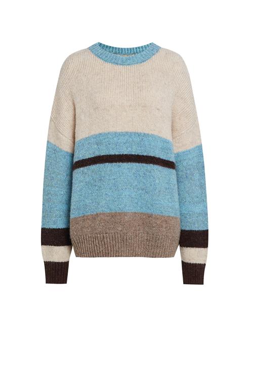 Se Jalene Pullover  creme / chamois / turkis / sort ved About You