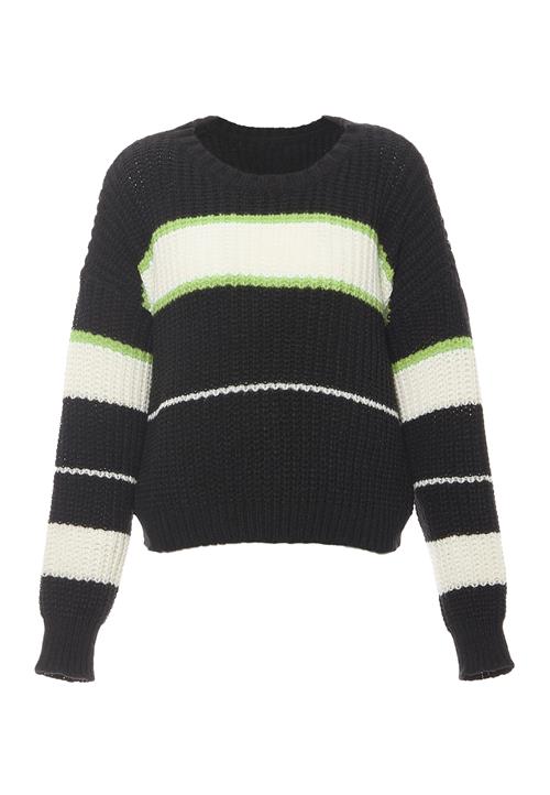 Libbi Pullover  lysegrøn / sort / hvid