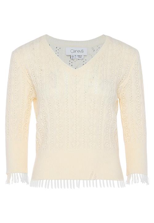 caneva Pullover  hvid / uldhvid