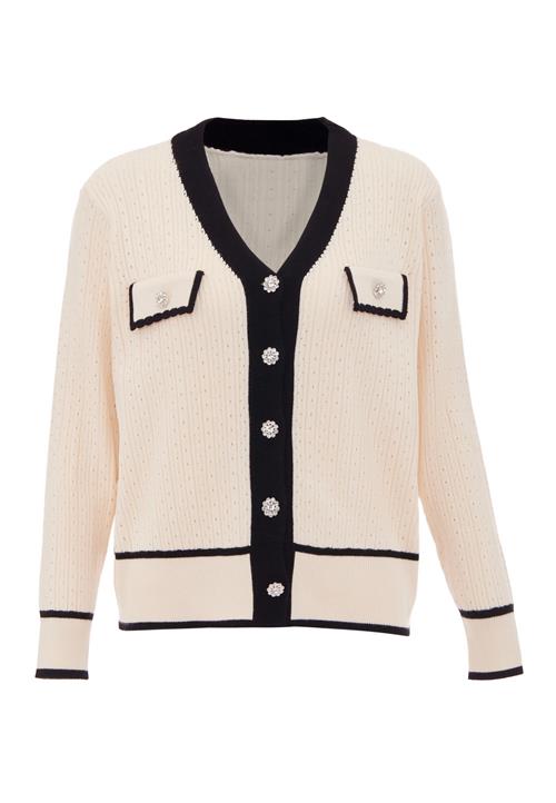 CHANI Cardigan  lysebeige / sort