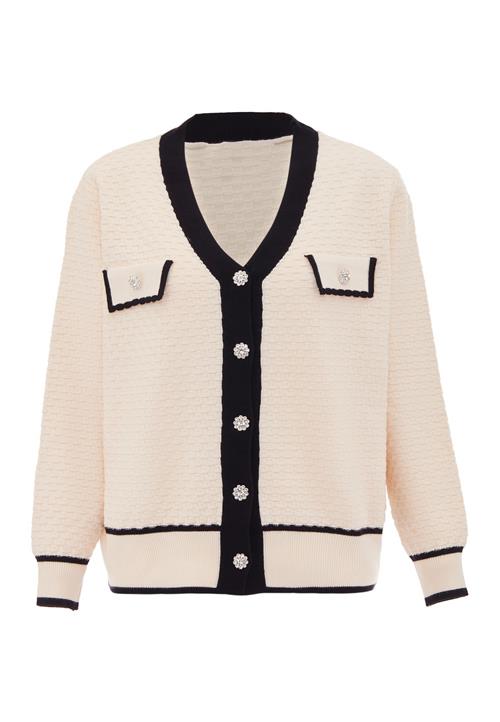 CHANI Cardigan  sort / uldhvid