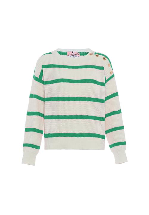 nascita Pullover  græsgrøn / naturhvid