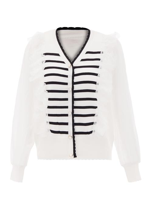 NAEMI Cardigan  sort / hvid