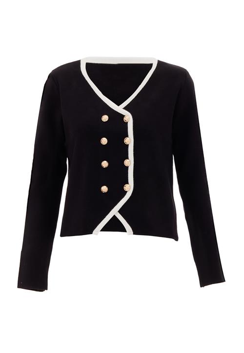 NAEMI Cardigan  sort / hvid