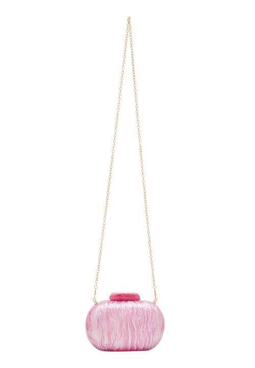 NAEMI Clutch  pink / lyserød / uldhvid
