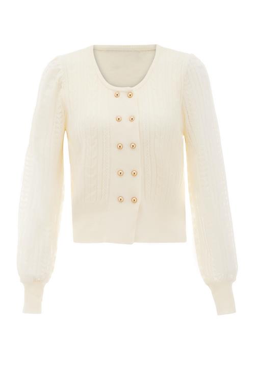 NAEMI Cardigan  uldhvid