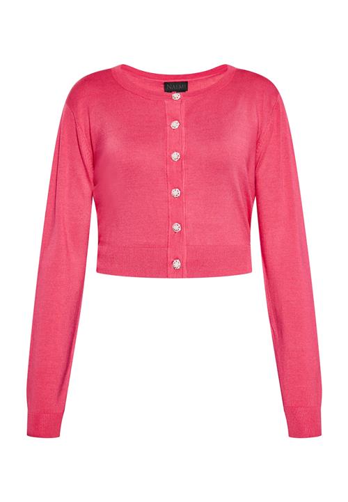 NAEMI Cardigan  hindbær / perlehvid