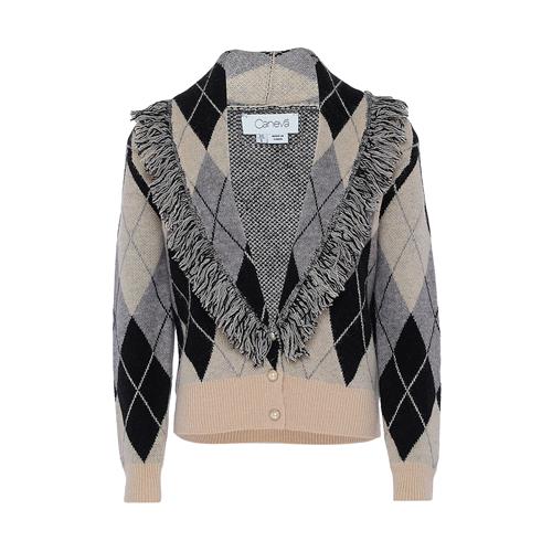 caneva Cardigan  beige / grå / sort