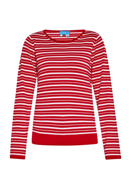 SANIKA Pullover  rød / hvid