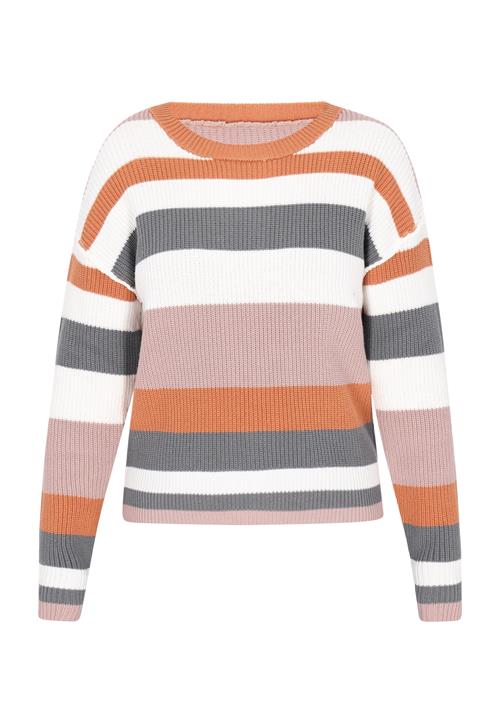 SANIKA Pullover  grå / taupe / mandarin / hvid