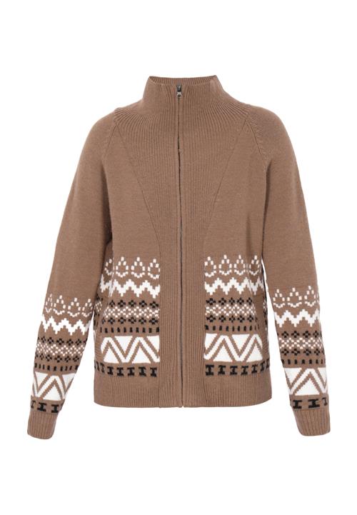 SANIKA Cardigan  brun / sort / hvid