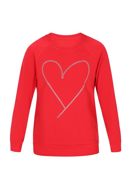 NALLY Sweatshirt 'Fashion Look'  blodrød / sølv