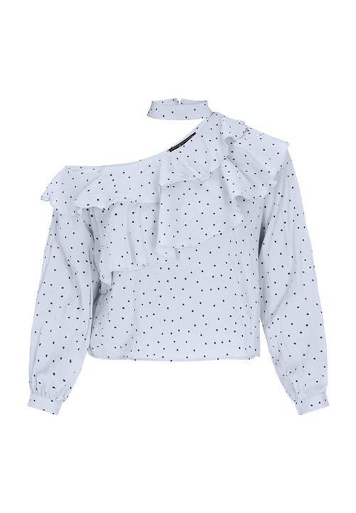 NAEMI Bluse  pastelblå / sort
