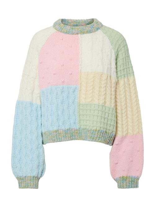 Se PIECES Pullover 'REMIX'  creme / lyseblå / mint / lyserød ved About You