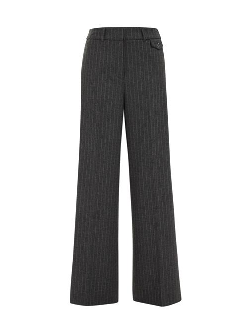 WE Fashion Bukser  mørkegrå / hvid