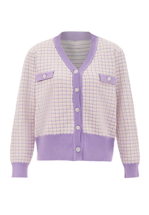 NAEMI Cardigan  guld / lilla / hvid