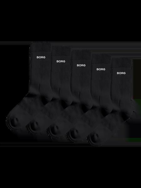 Björn Borg Essential Crew Socks 5-pack Sort, 39-42