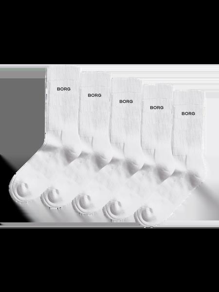Björn Borg Essential Crew Socks 5-pack Hvid, 35-38