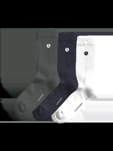 Björn Borg Core Crew Socks 3-pack Grøn, 41-45
