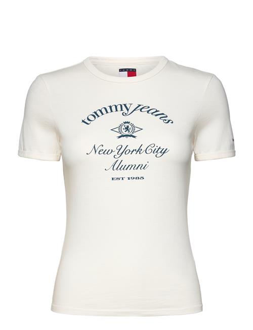 Tjw Slim Crest Nyc Ringer Tee Tommy Jeans White