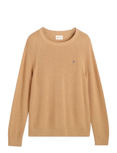 Cotton Wool Rib C-Neck GANT Khaki