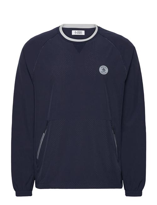 Lightweight Ventilated Crew Neck Jacket Original Penguin Golf Navy