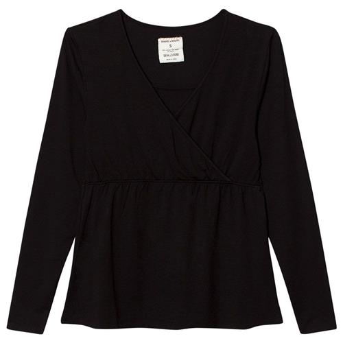 Mom2moM Glow Top Black S    S  kvinde