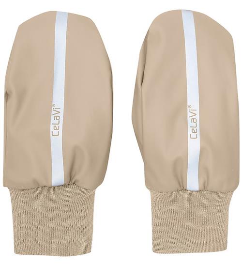 CeLaVi Luffer m. Flecce/ Rib i Toppen - PU - White Pepper