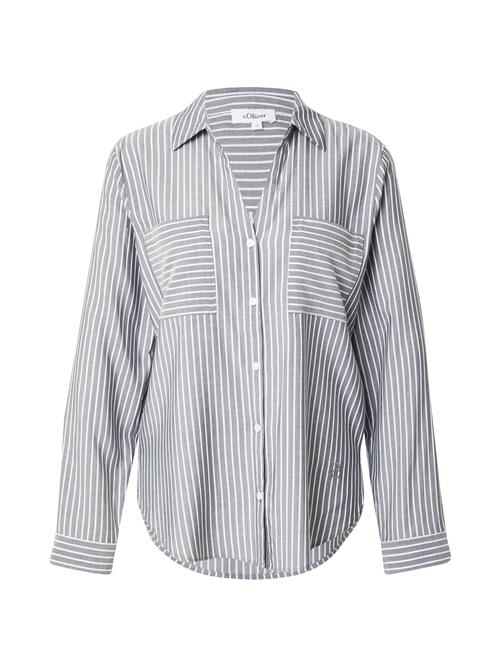 s.Oliver Bluse  antracit / hvid