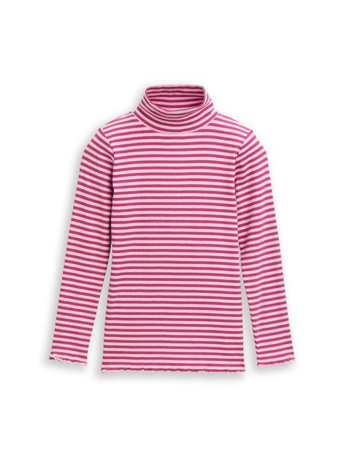 TOM TAILOR Bluser & t-shirts  mørk pink / hvid