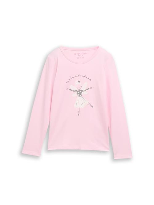 TOM TAILOR Bluser & t-shirts  lysebeige / mudderfarvet / blomme / lyserød