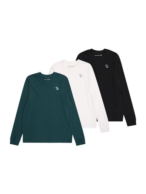Abercrombie & Fitch Bluser & t-shirts  smaragd / sort / hvid