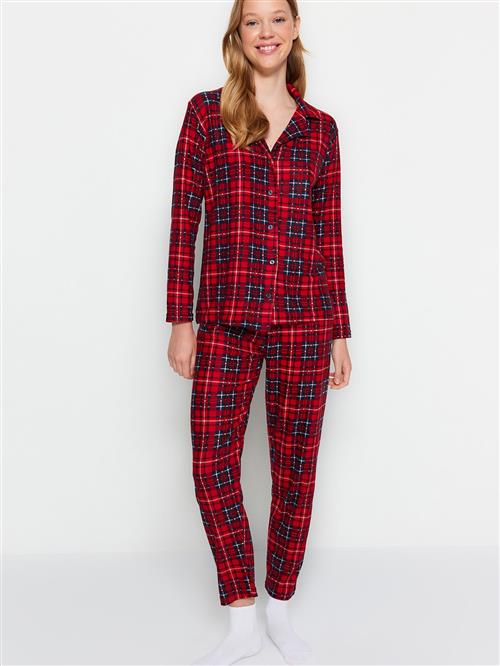 Trendyol Pyjamas  mørkeblå / knaldrød / hvid