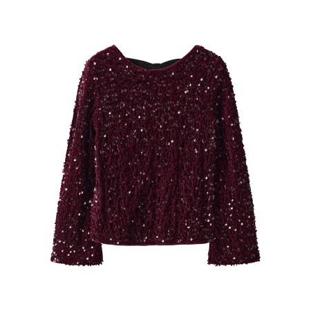 Se NAME IT Paillet Bluse Rusitta Burgundy hos SmartKidz