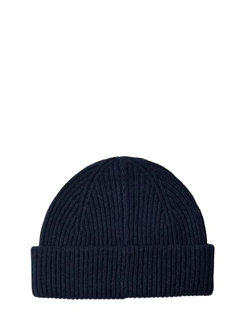 Slhmason Merino Sailor Wool Beanie Selected Navy