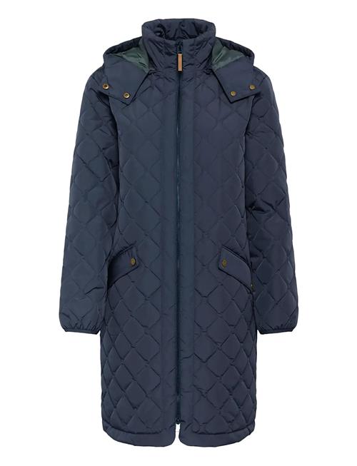 Crarwen Jacket W. Hood Cream Navy