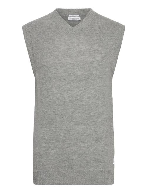Lambswool V-Neck Slipover Lindbergh Grey